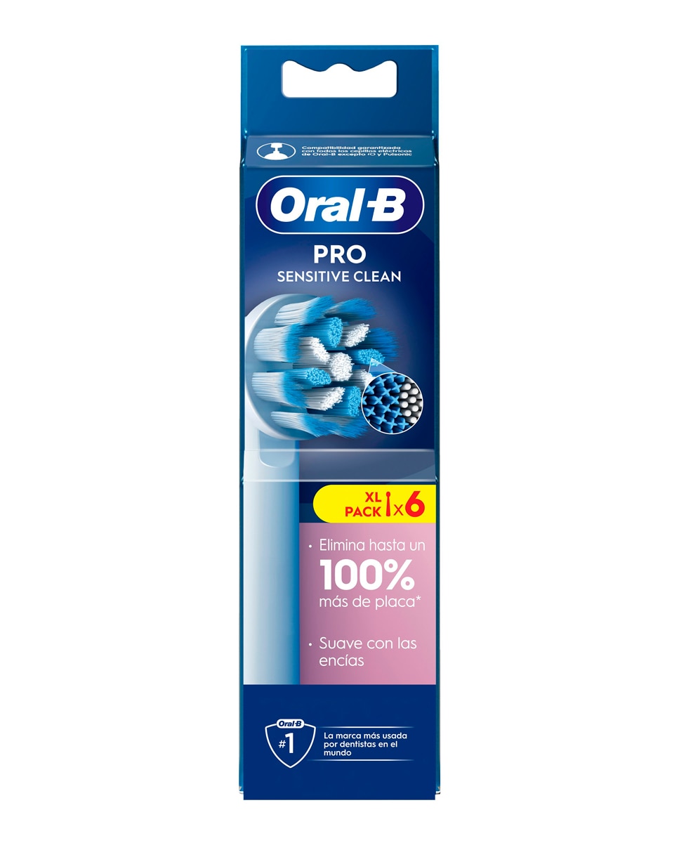 ORAL-B - 6 Cabezales De Recambio Pro Sensitive Clean Oral-B.