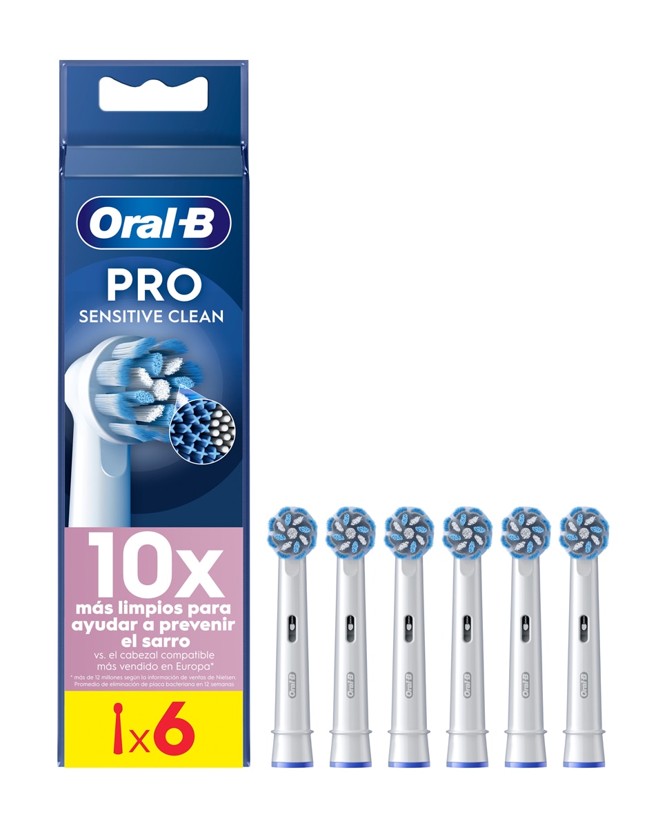 Imagen 2 de 6 Cabezales De Recambio Pro Sensitive Clean Oral-B