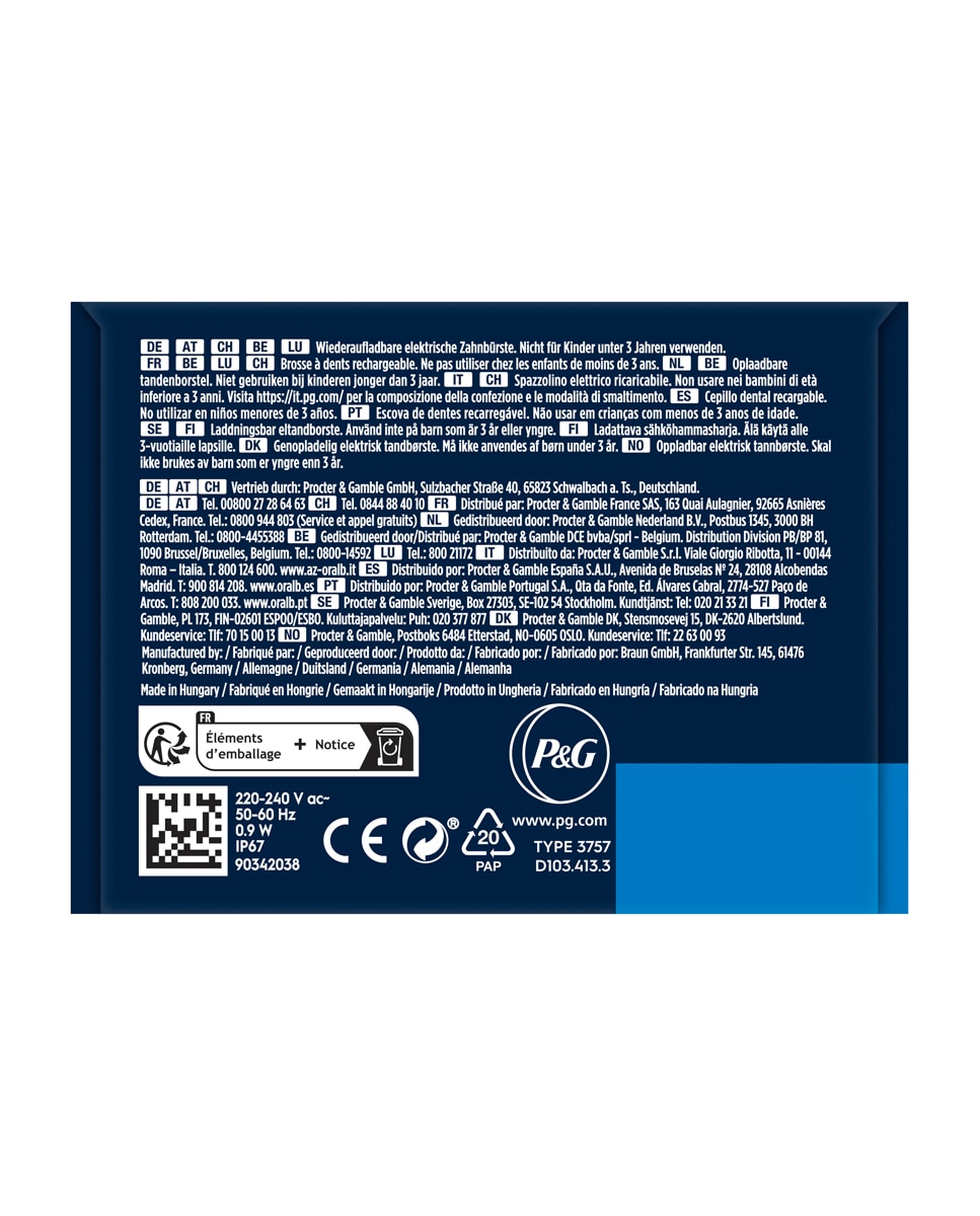 Cepillo de Dientes Eléctrico Vitality Pro Oral-B 6