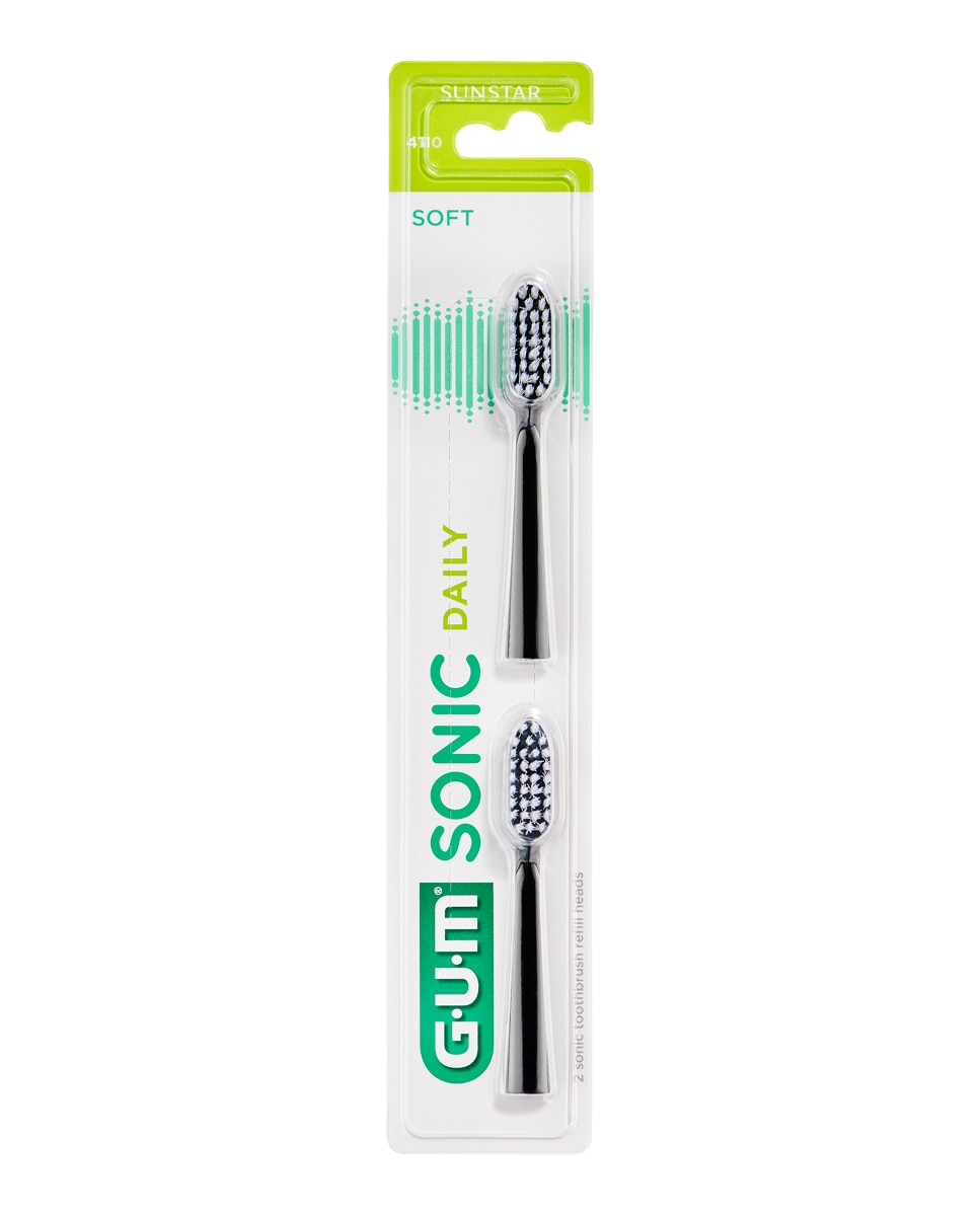 Gum - Recambios Cepillo Sónico Sonic Daily Negro Gum.