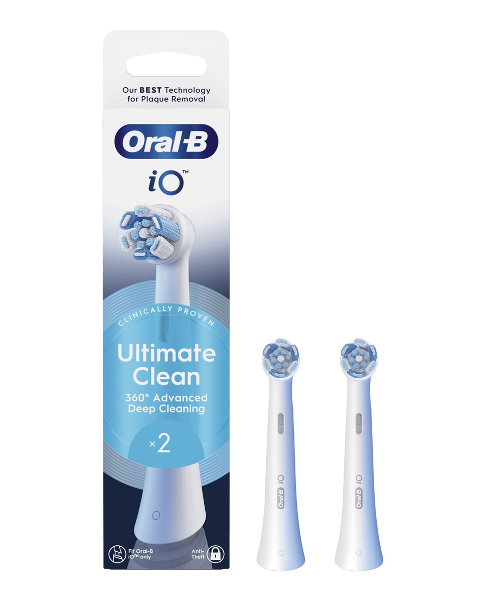Pack 2 unidades Cabezales Redondos De Recambio Originales Series iO Ultimate Clean Oral-B - 2 unidades 2