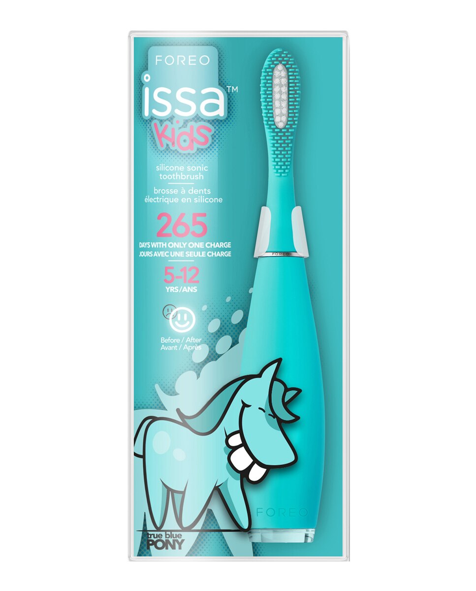 ISSA kids Cepillo de dientes sónico para niños de 5 a 12 años True Blue Pony FOREO - True Blue Pony True Blue Pony-4