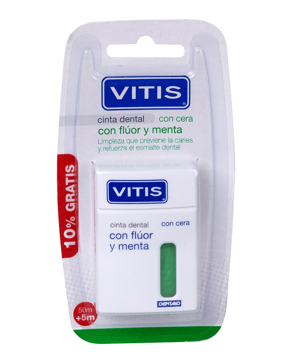 Vitis - Cinta Dental Flúor Menta Vitis.