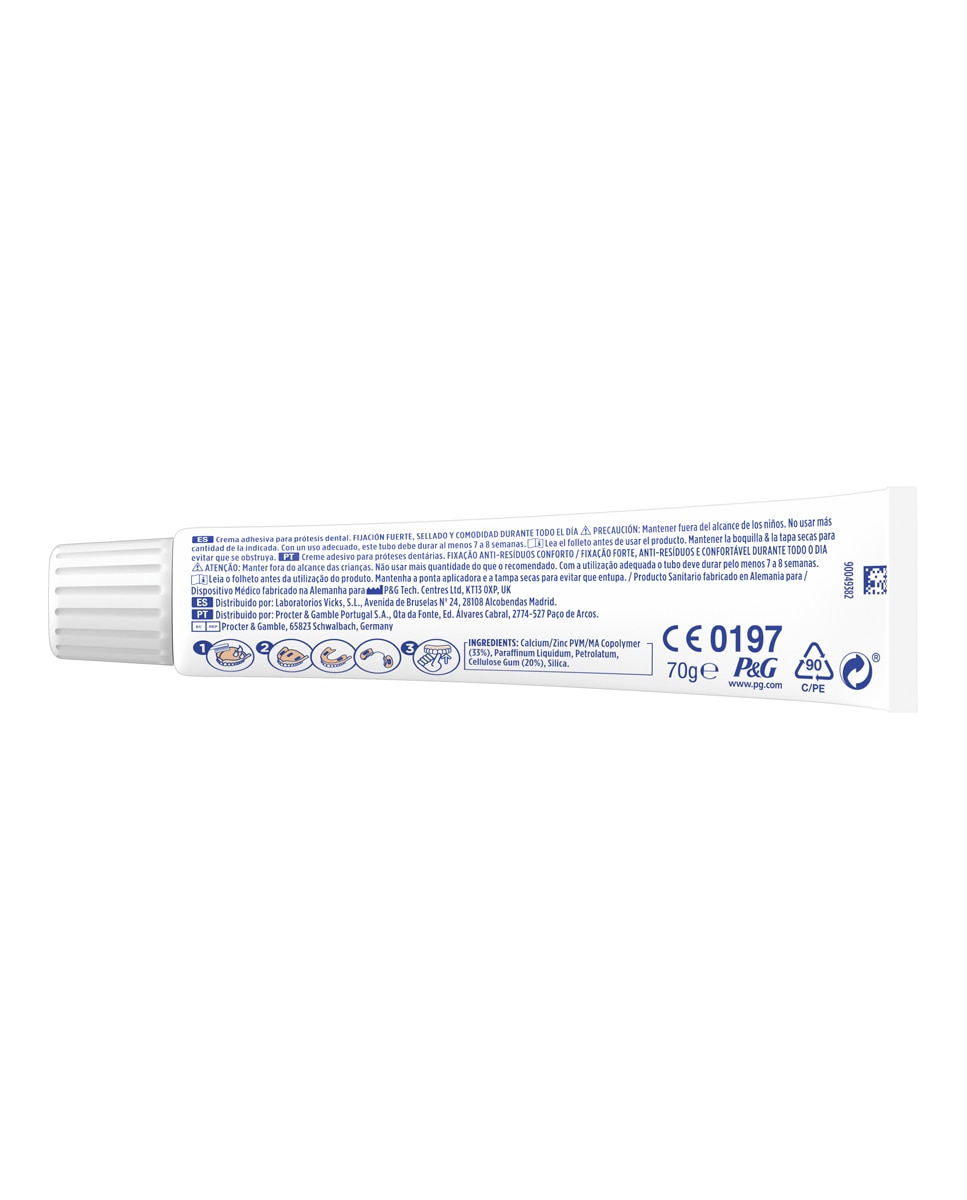 Imagen 3 de Crema Adhesiva para Prótesis Dentales Sabor Neutro 70 g Pro Complete Kukident - 70 g