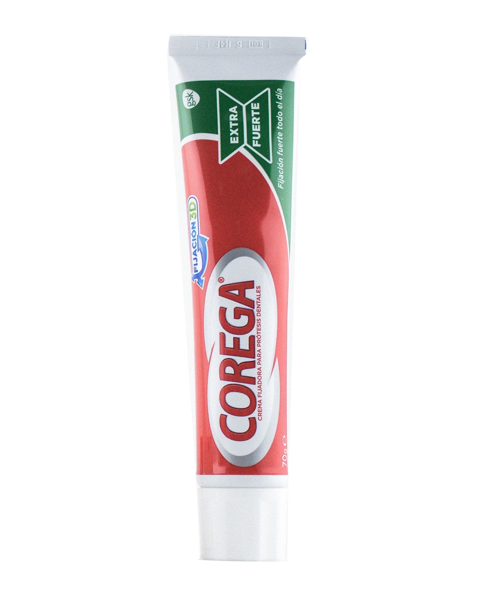 Corega - Crema Fijadora Dentaduras Postizas Extra Fuerte 70 g Corega.