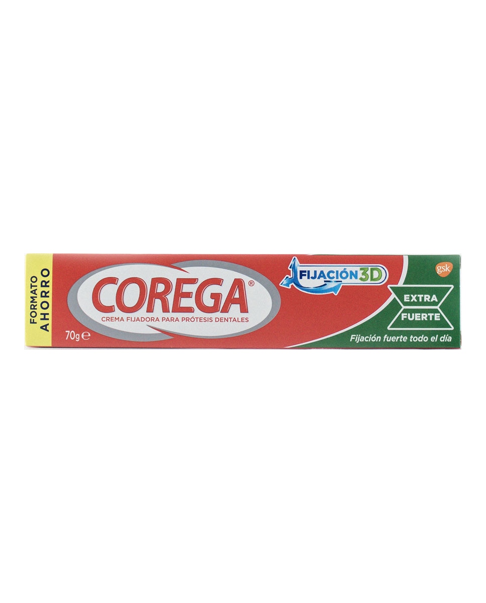 Crema Fijadora Dentaduras Postizas Extra Fuerte Corega - 70 g 2