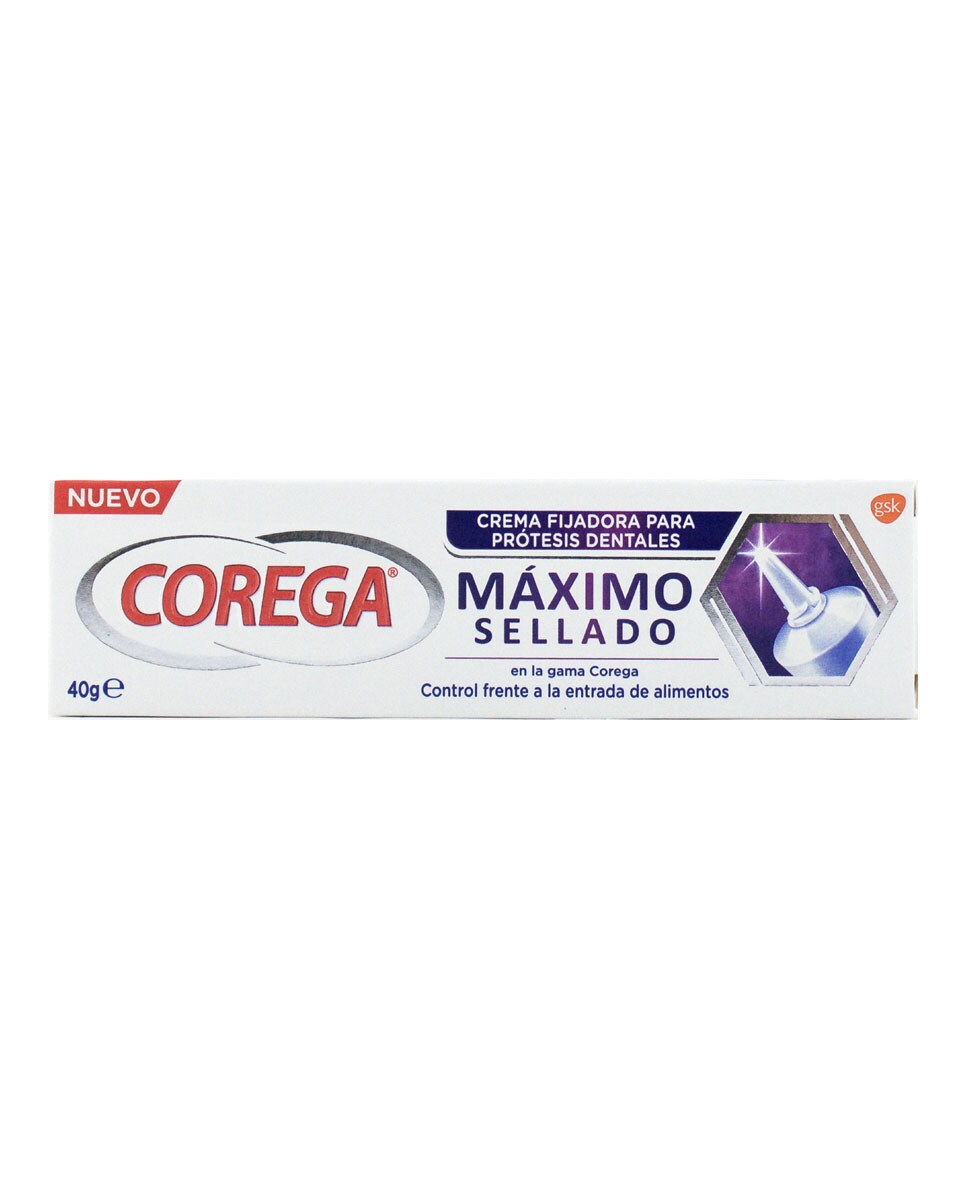 Crema Fijadora para dentaduras postizas Máximo Sellado Corega - 40 g 2
