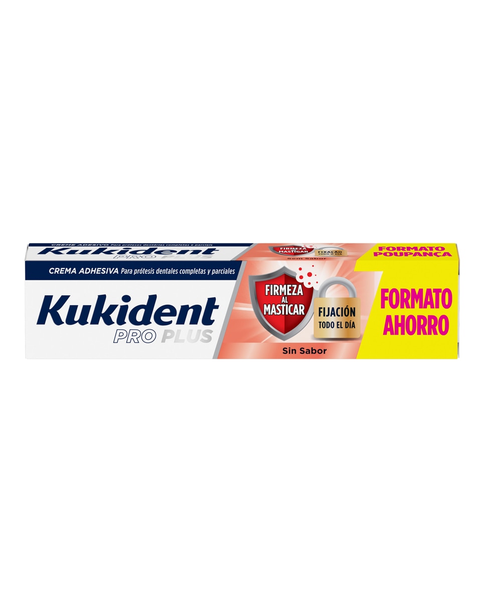 Kukident - Adhesivo para prótesis dentales Plus Doble Acción 60 g Kukident.