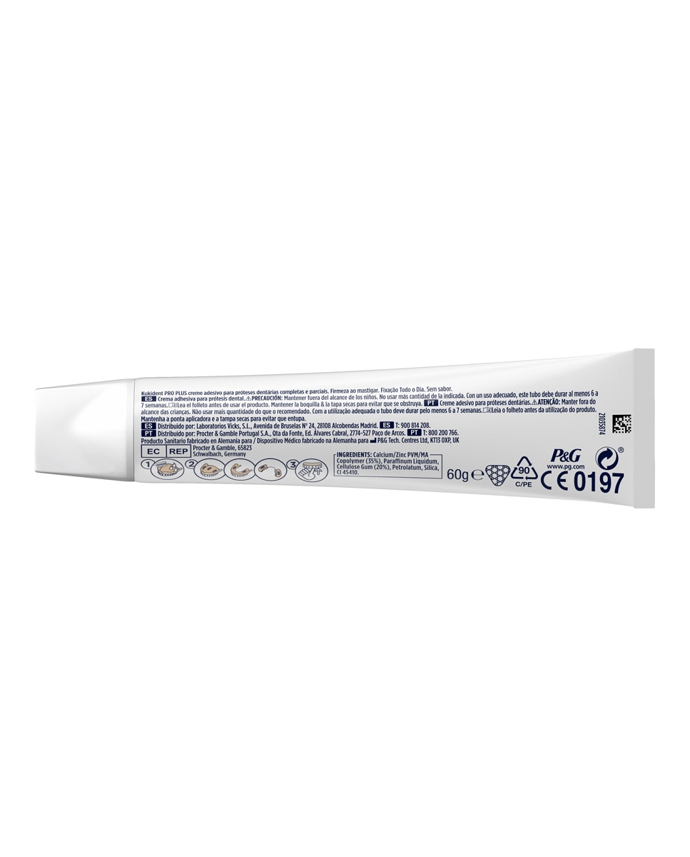 Imagen 5 de Adhesivo para prótesis dentales Plus Doble Acción 60 g Kukident - 60 g