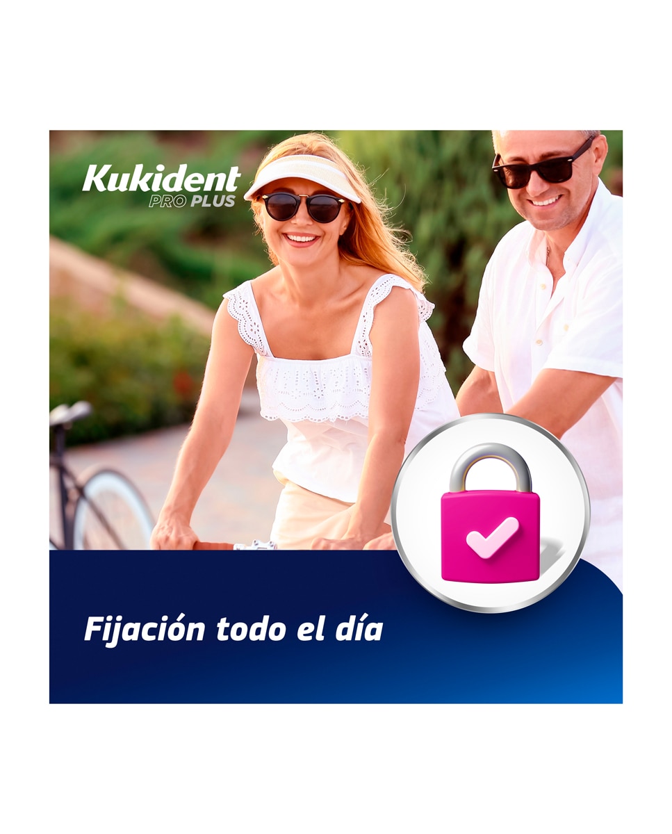 Imagen 7 de Adhesivo para prótesis dentales Plus Doble Acción 60 g Kukident - 60 g