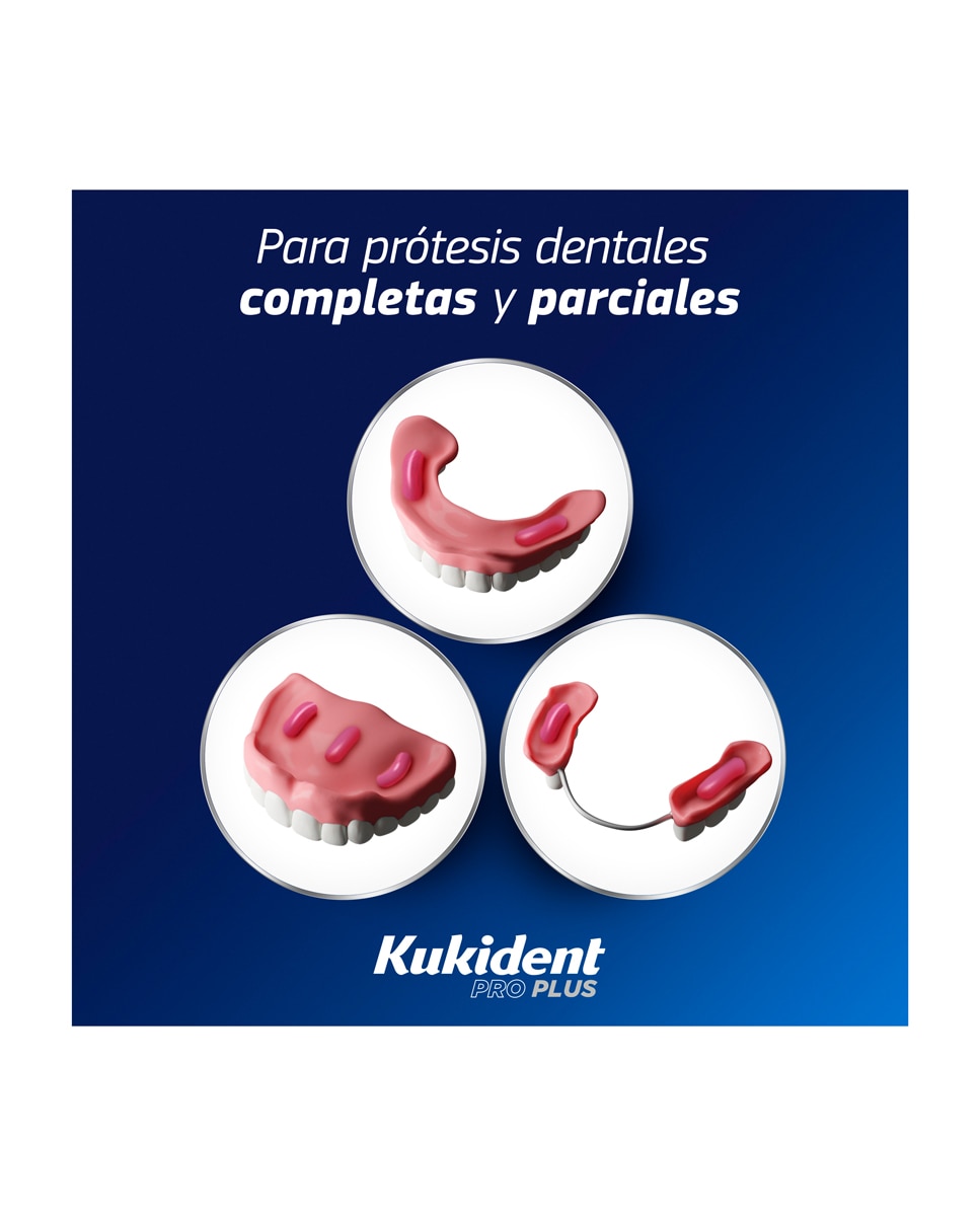 Imagen 8 de Adhesivo para prótesis dentales Plus Doble Acción 60 g Kukident - 60 g