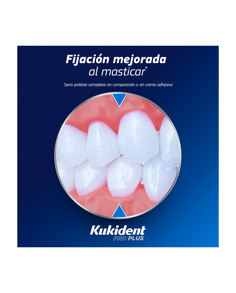 Imagen 10 de Adhesivo para prótesis dentales Plus Doble Acción 60 g Kukident - 60 g