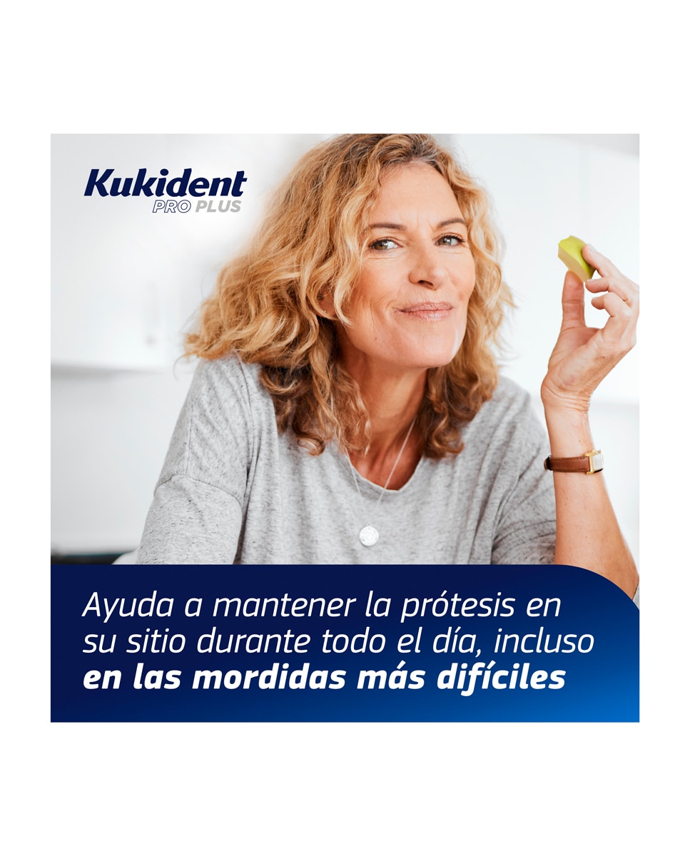 Imagen 11 de Adhesivo para prótesis dentales Plus Doble Acción 60 g Kukident - 60 g