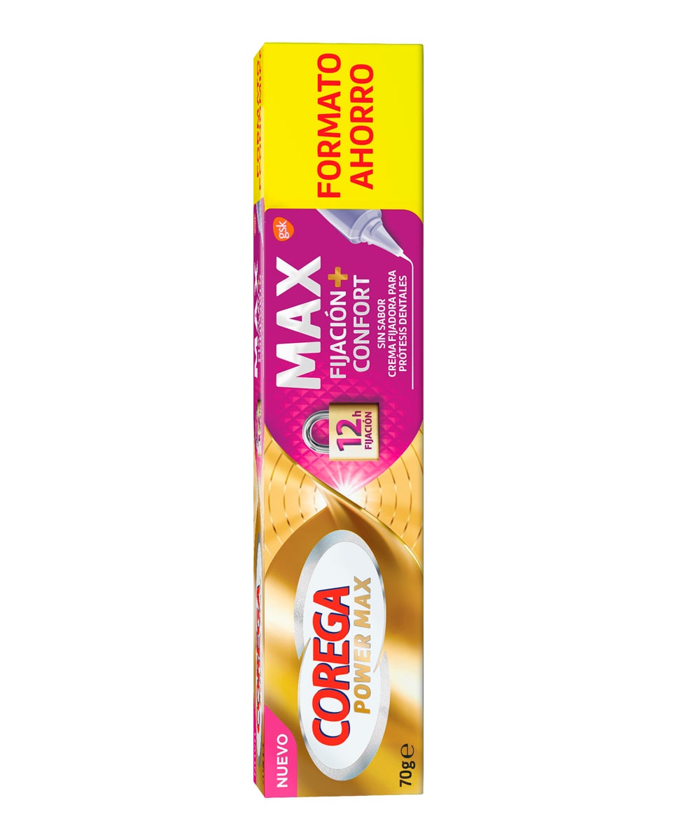 Corega - Crema Fijadora para prótesis dentales Max Fijación 70 g Corega.