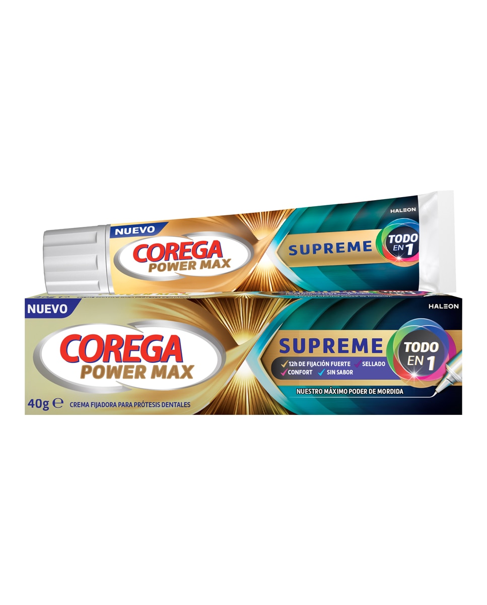 Corega - Crema Fijadora Para Prótesis Dentales Todo en 1 Corega.