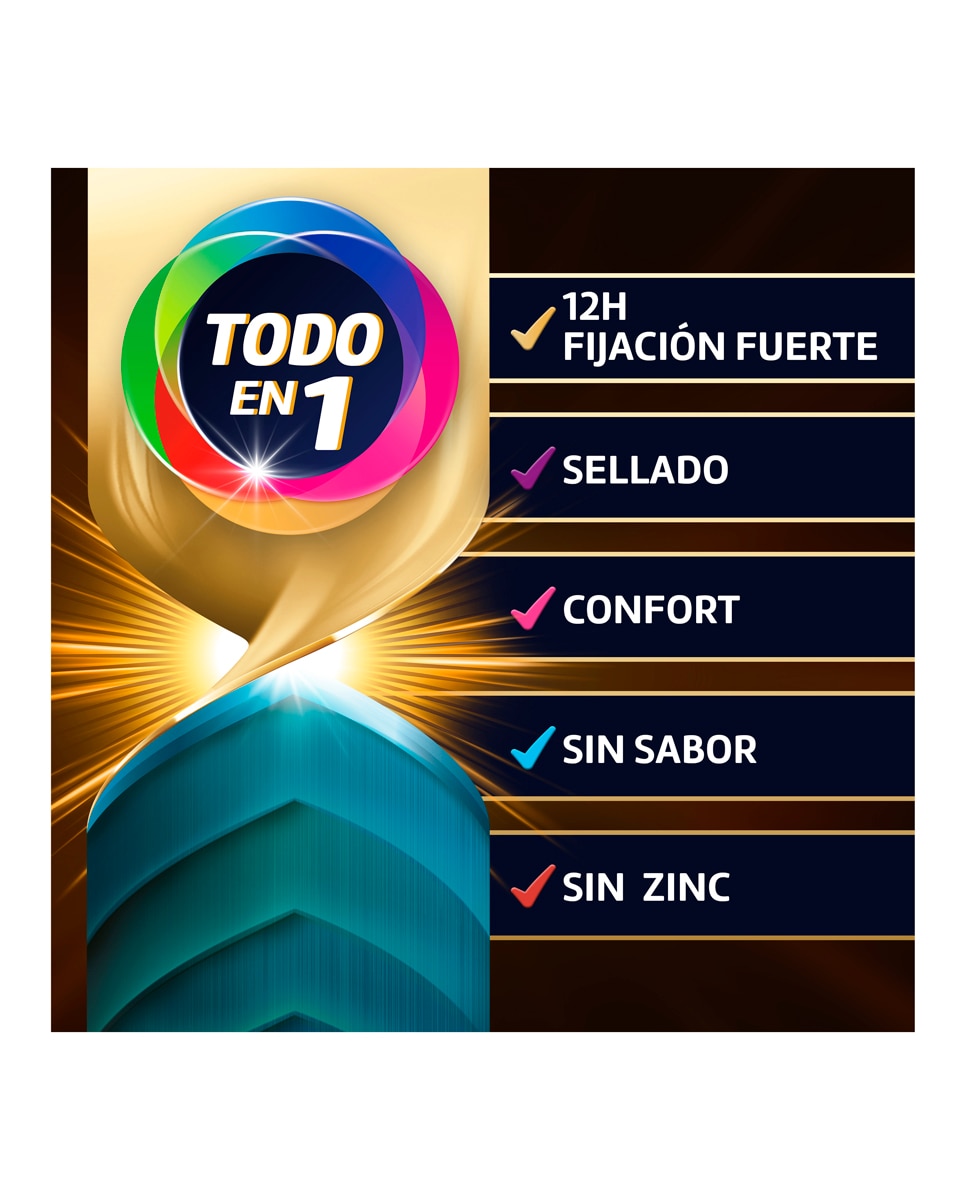 Crema Fijadora Para Prótesis Dentales Todo en 1 Corega - 70 g 3