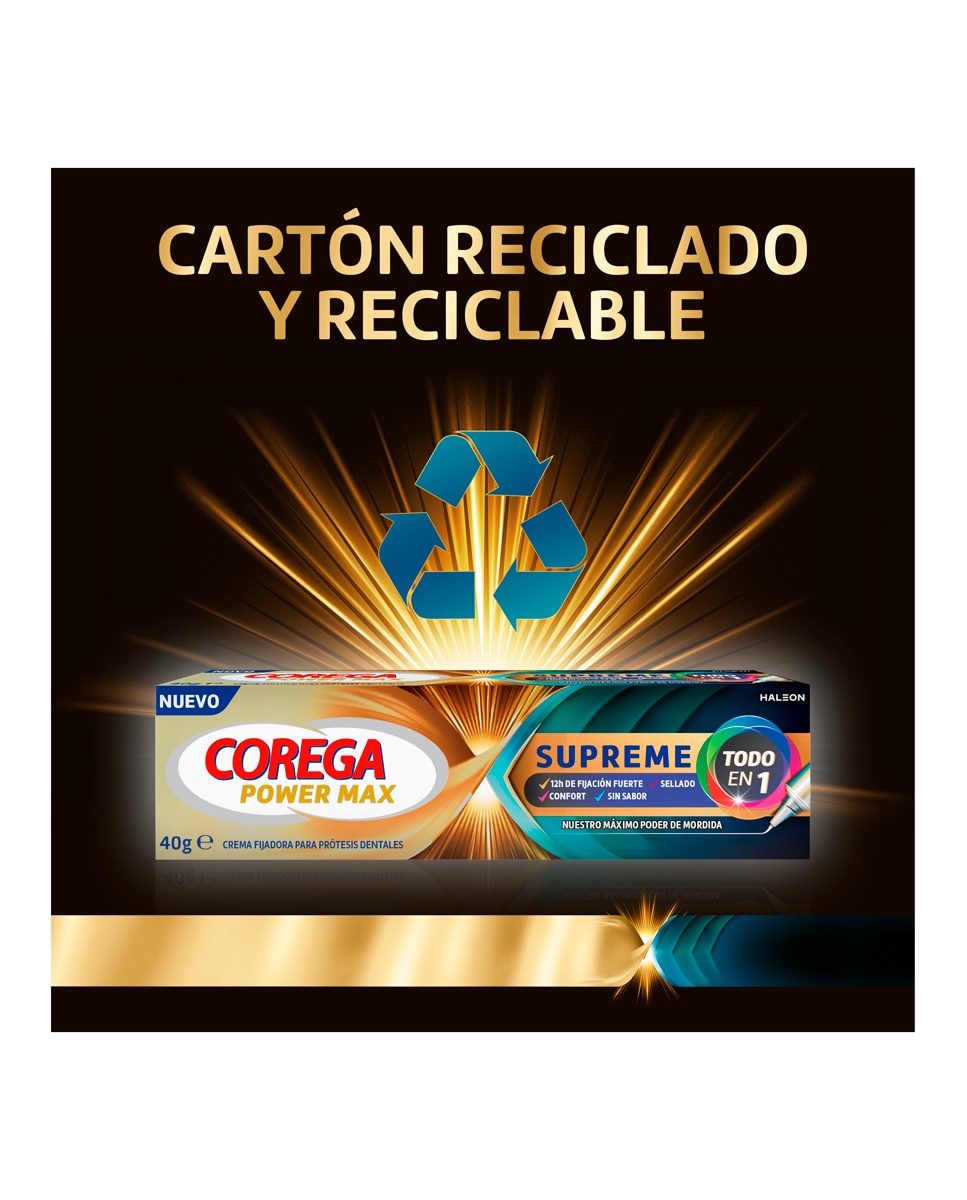 Crema Fijadora Para Prótesis Dentales Todo en 1 Corega - 70 g 7