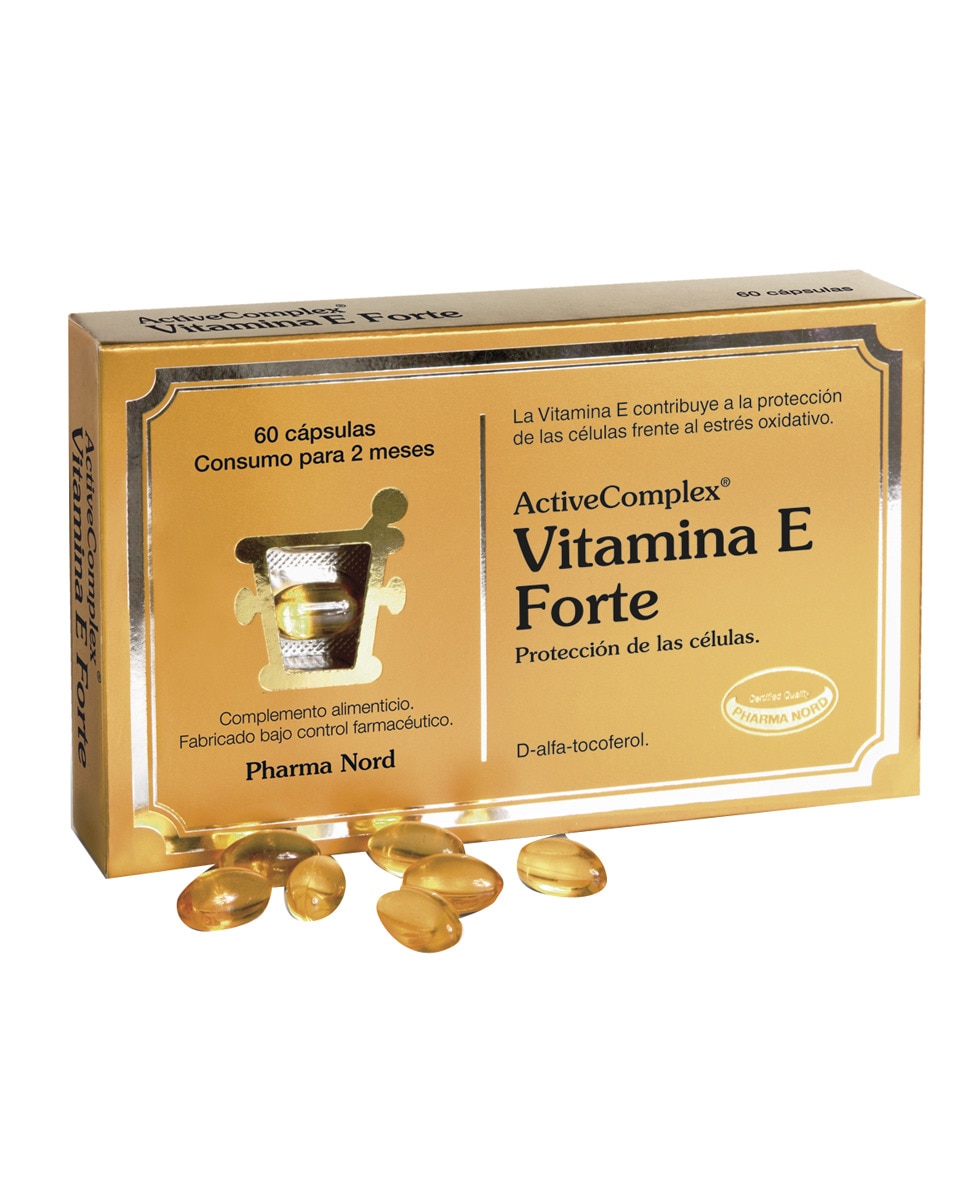 Pharma Nord - Cápsulas antioxidantes ActiveComplex Vitamina E Forte Pharma Nord.