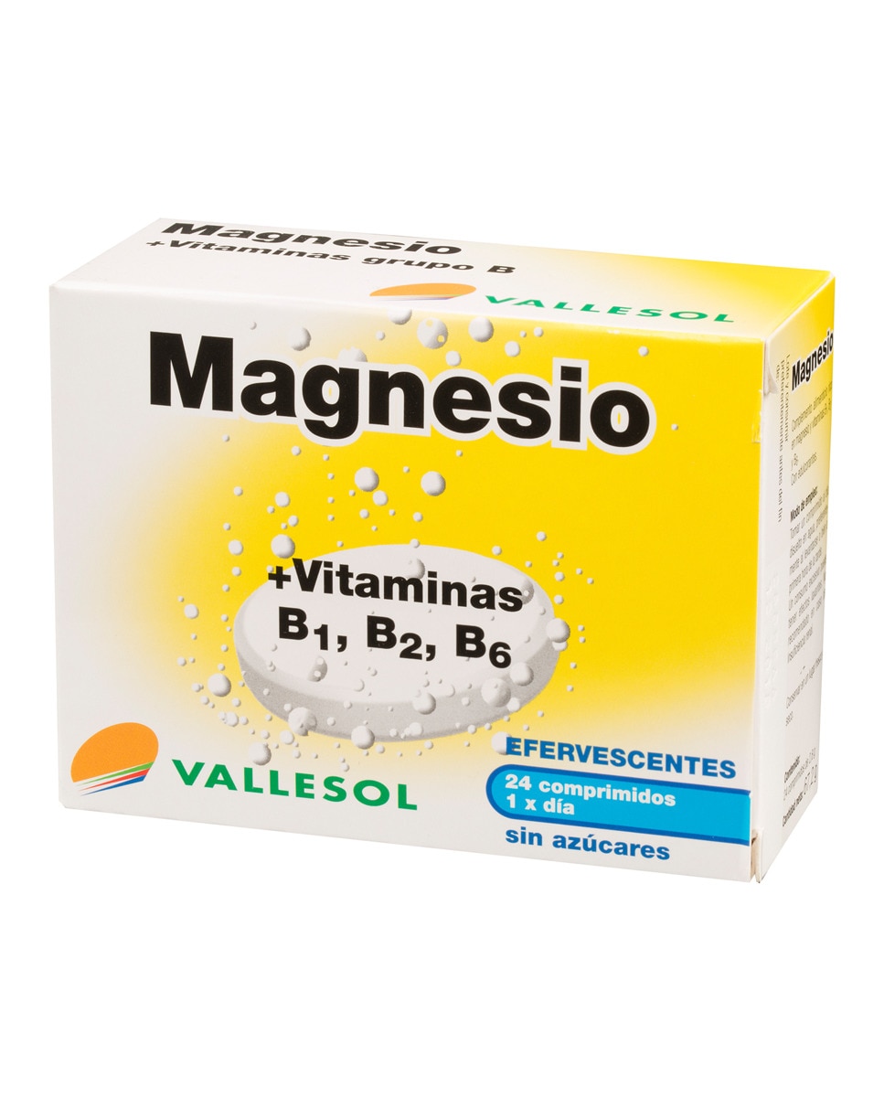 Vallesol - 24 comprimidos Magnesio+ B Efervescente Vallesol.