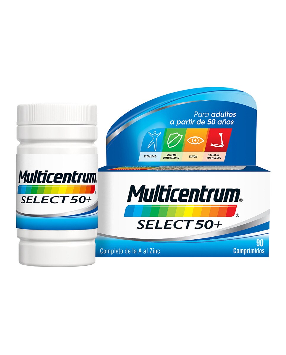 90 Comprimidos Select 50+ Multicentrum 2