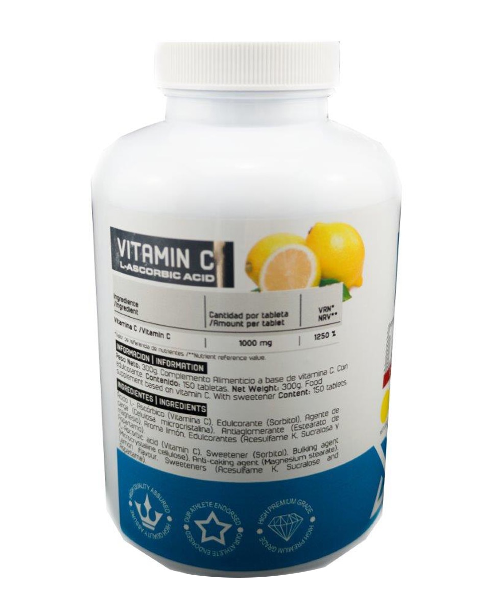 Imagen 2 de 150 Cápsulas Vitamina C 1000 mg Sabor Limón Hx Nutrition Nature