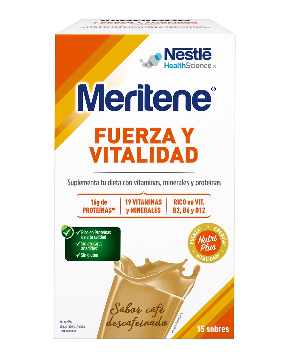 Meritene - 15 Sobres Batido sabor Café descafeinado Meritene.