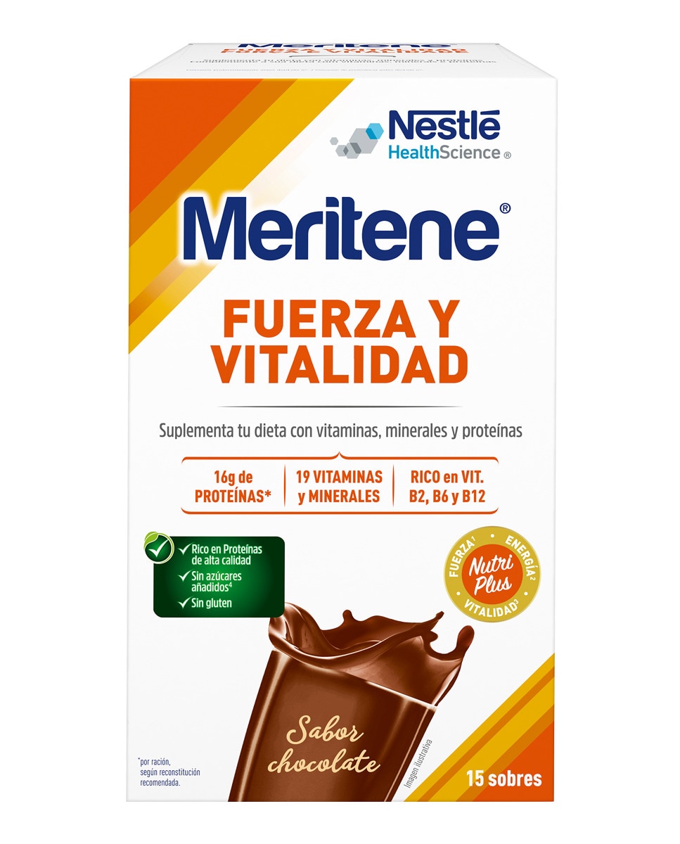 Meritene - 15 Sobres Batido sabor Chocolate Meritene.