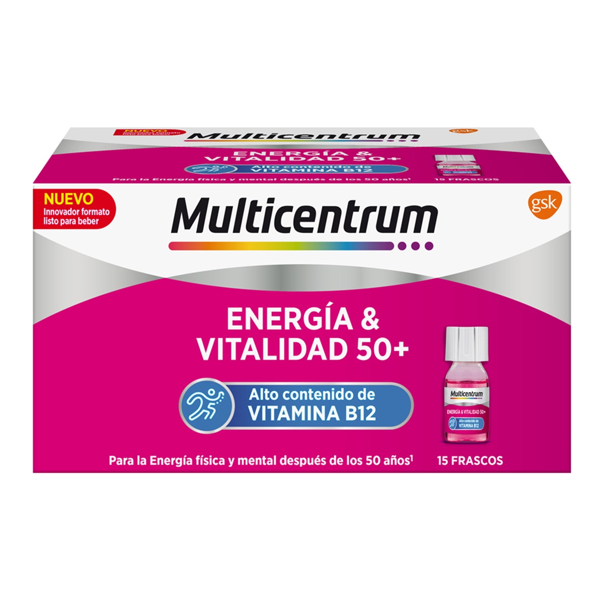 15 Frascos Energía &Vitalidad 50+ Multicentrum 1