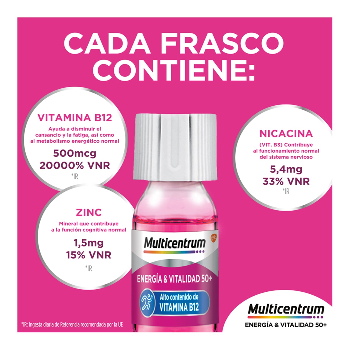 15 Frascos Energía &Vitalidad 50+ Multicentrum 4