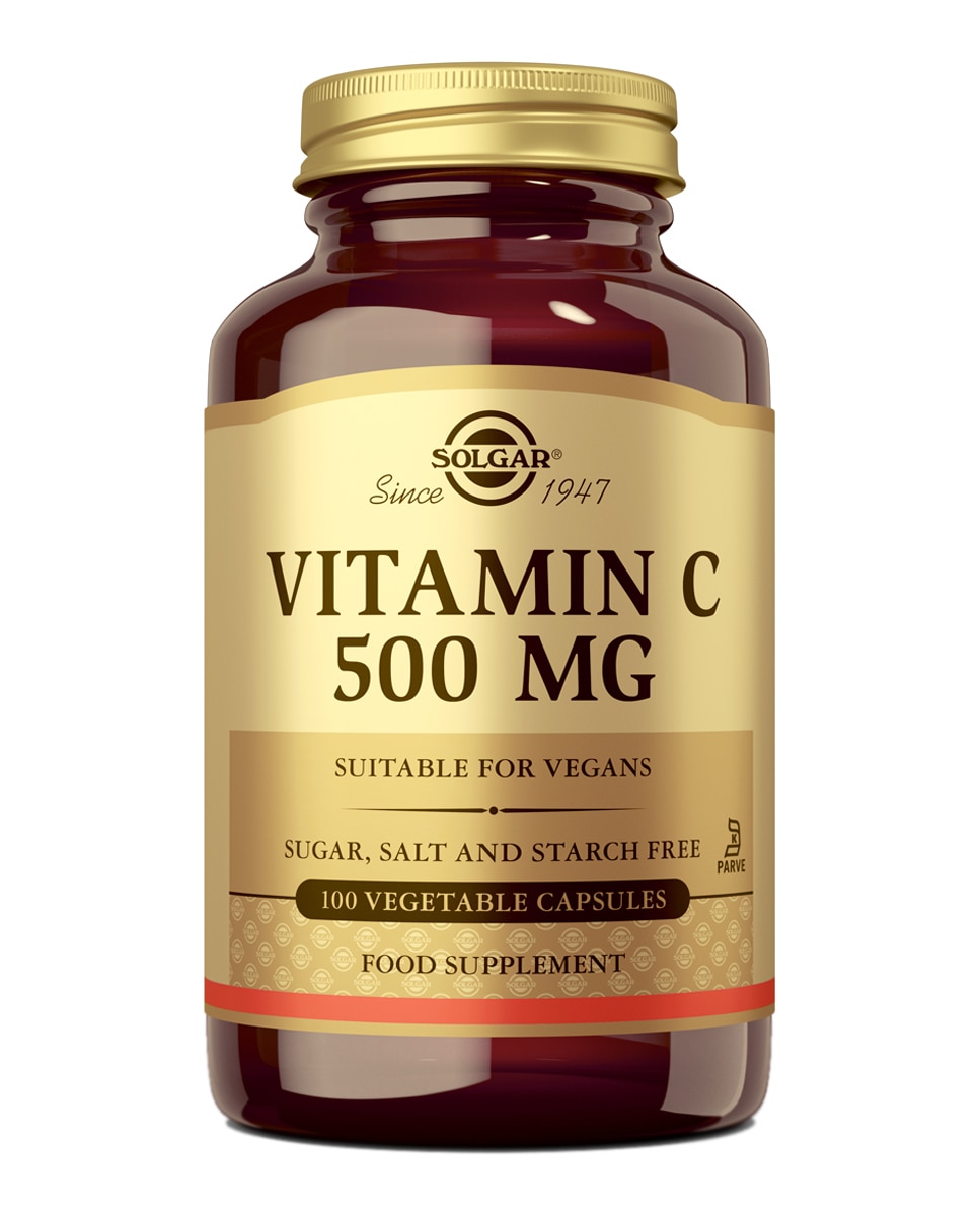 SOLGAR - 100 Cápsulas Vegetales Vitamina C 500 mg Solgar.