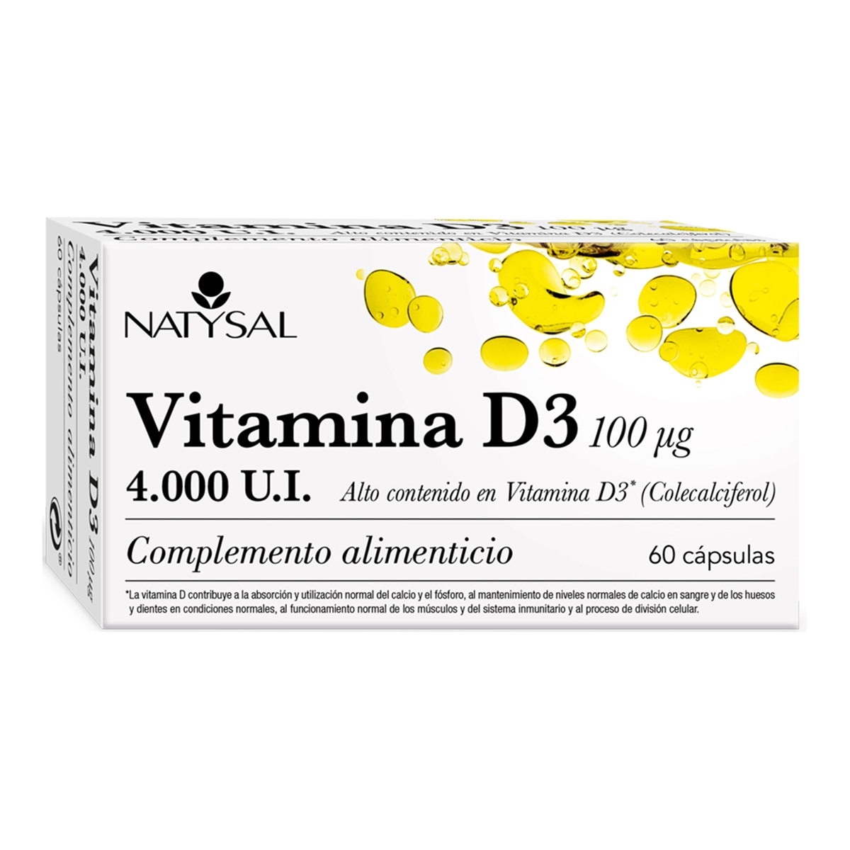 Natysal - Cápsulas Vitamina D3 4.000U.I. 30 uds Natysal.