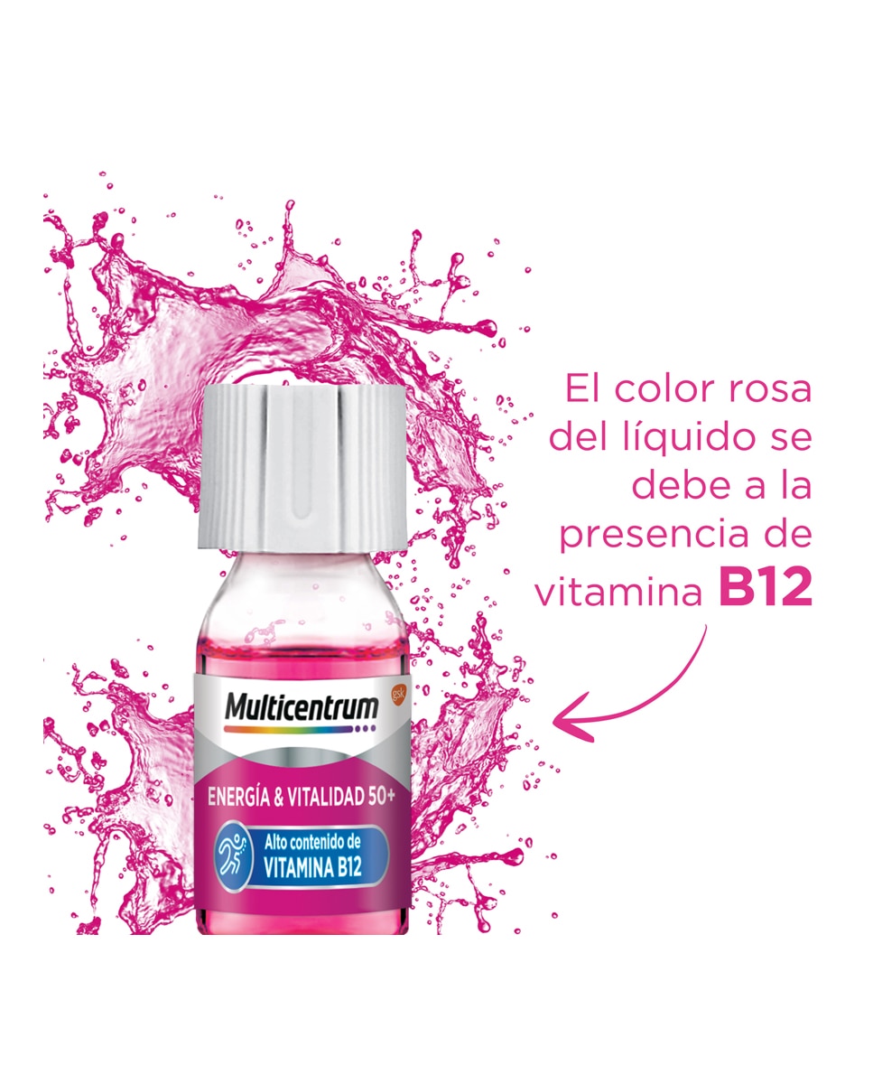 30 Frascos Energía & Vitalidad 50+ Multicentrum 3
