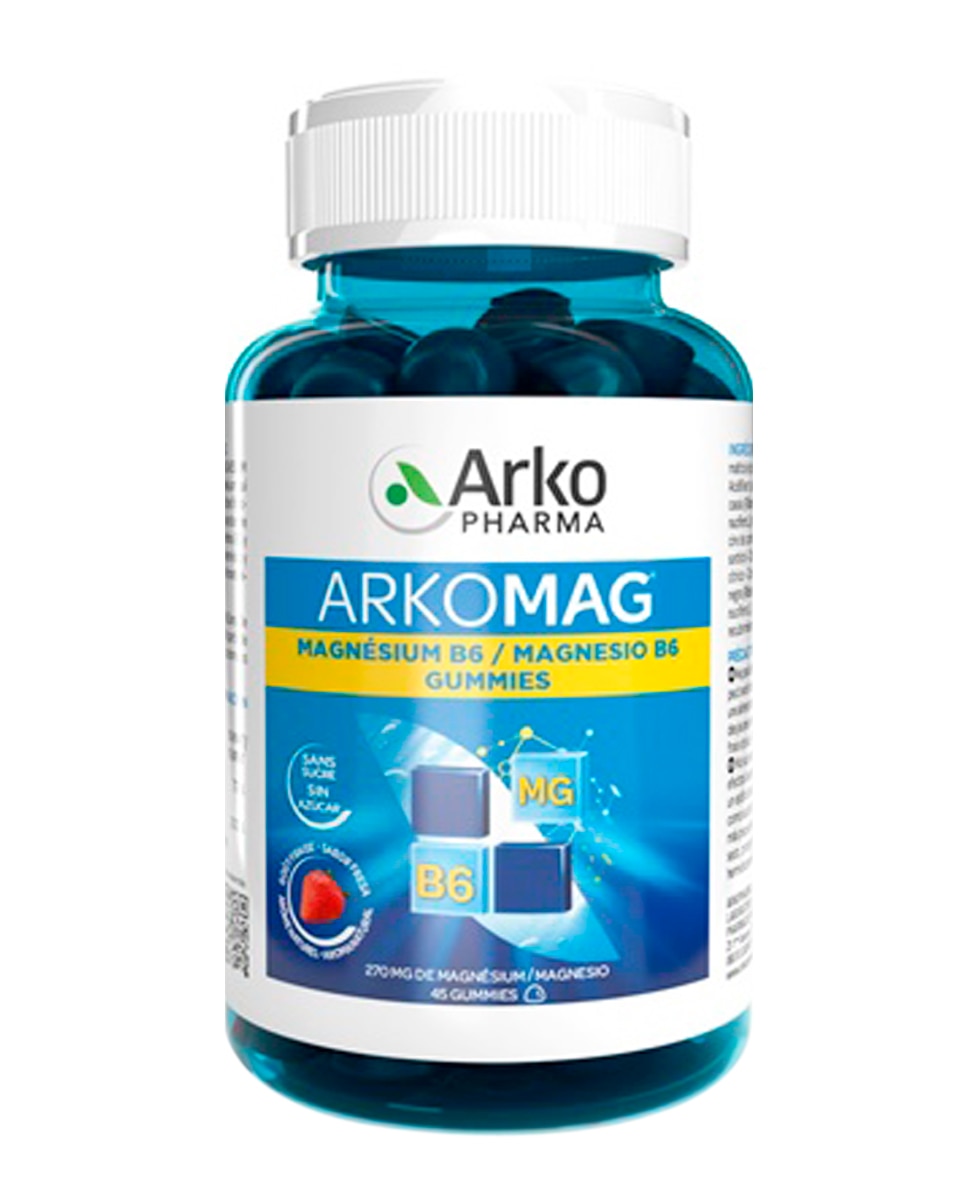 Arkopharma - 45 Gummies Arkomag Magnesio B6 Sabor Fresa Arkopharma.