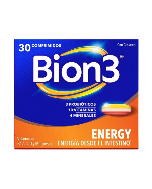 Imagen 0 de Bion3 Energy Comprimidos Multivitamínicos con Probióticos, Vitamina B12, C y Magnesio