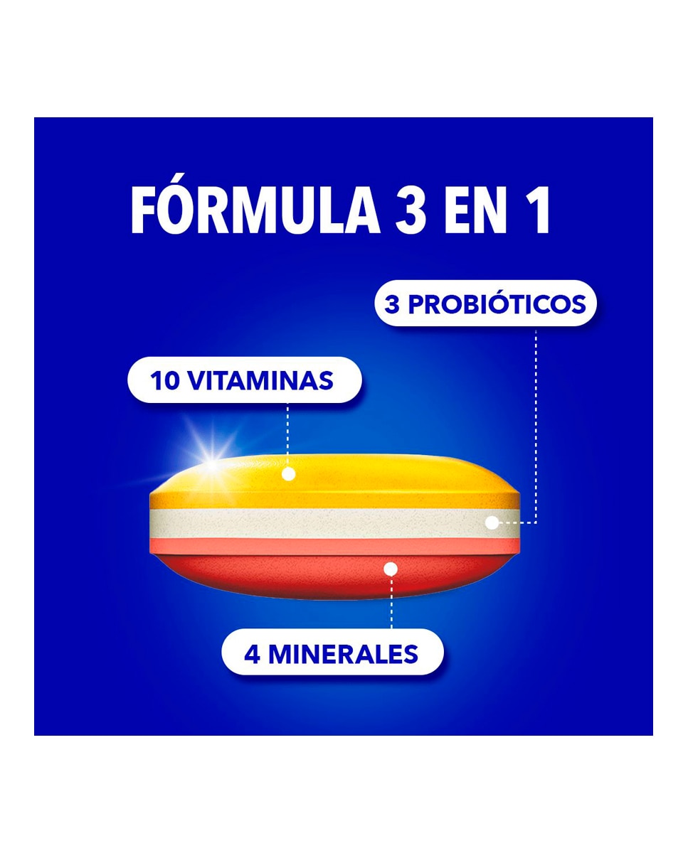 Imagen 6 de Comprimidos Multivitamínicos Con Probióticos Energy Bion3 - 30 unidades