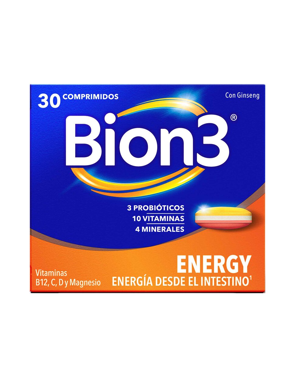 Imagen 10 de Comprimidos Multivitamínicos Con Probióticos Energy Bion3 - 30 unidades