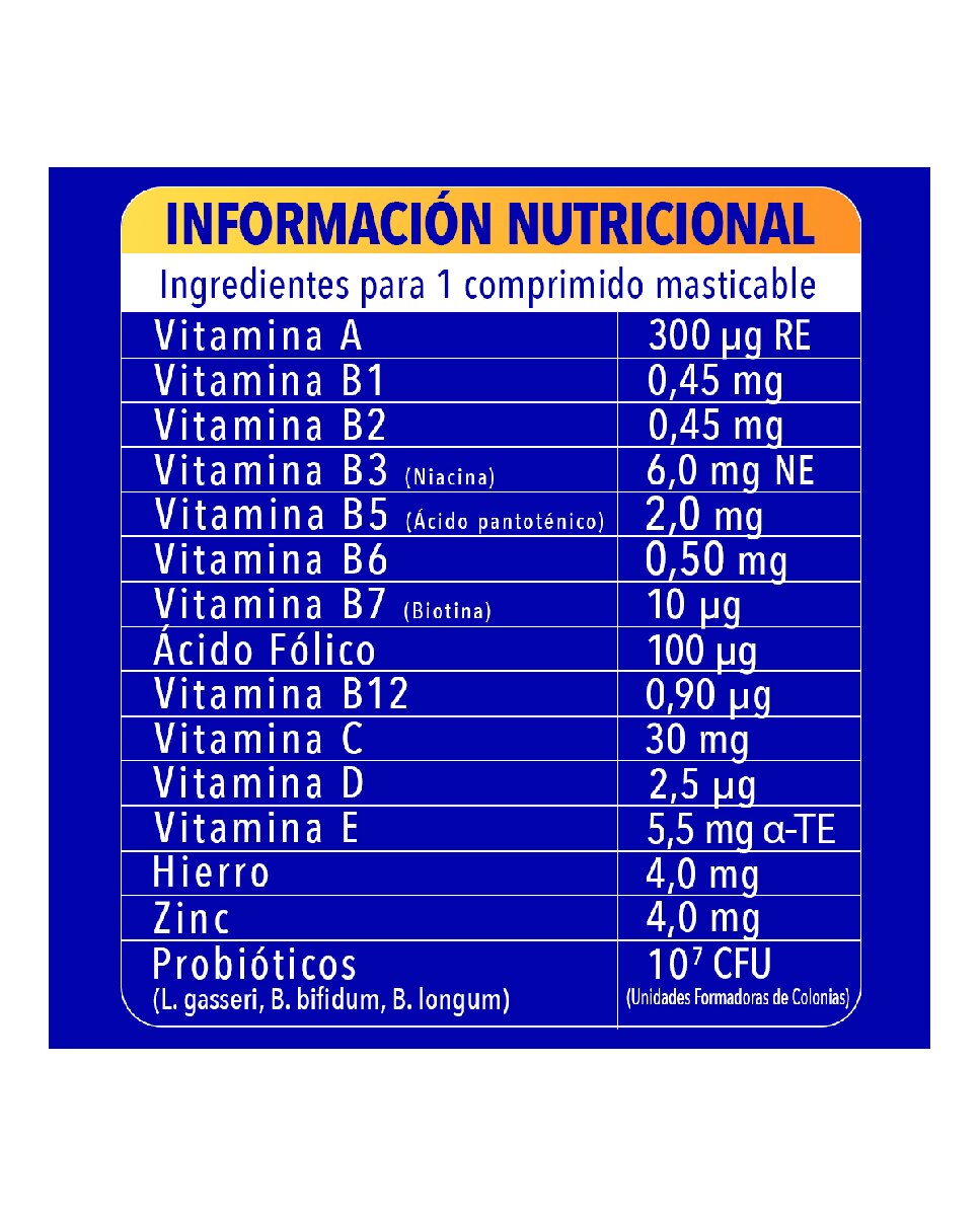 Multivitamínico Con Probióticos Para Niños Defense Junior Bion3 - 30 unidades 10