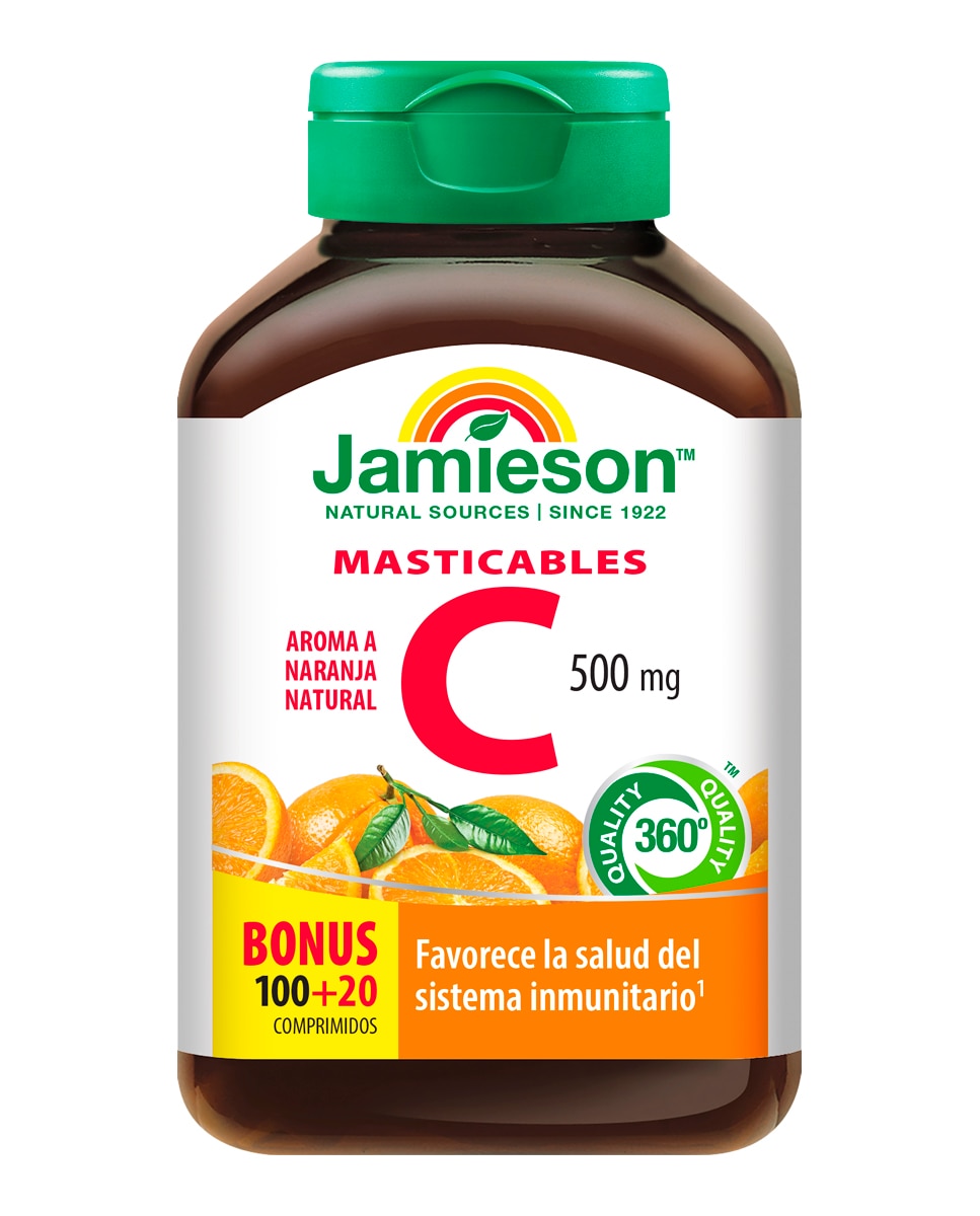 Imagen 0 de Complemento alimenticio Vitamina C 500Mg Masticable Naranja 120 Comprimidos Jamieson