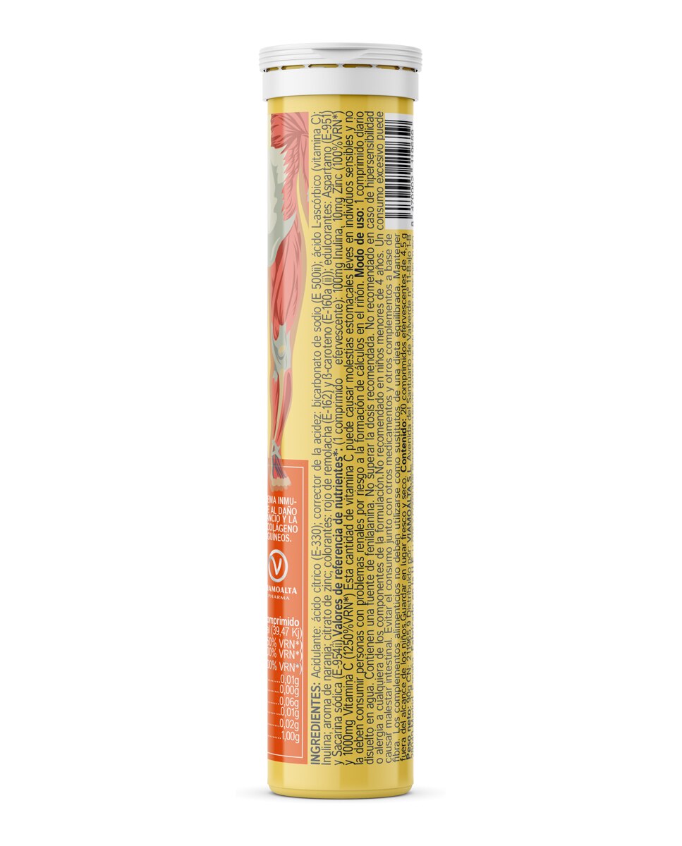 20 Compromidos Efervescentes Vitamina C + Zinc Vitalmyl 3
