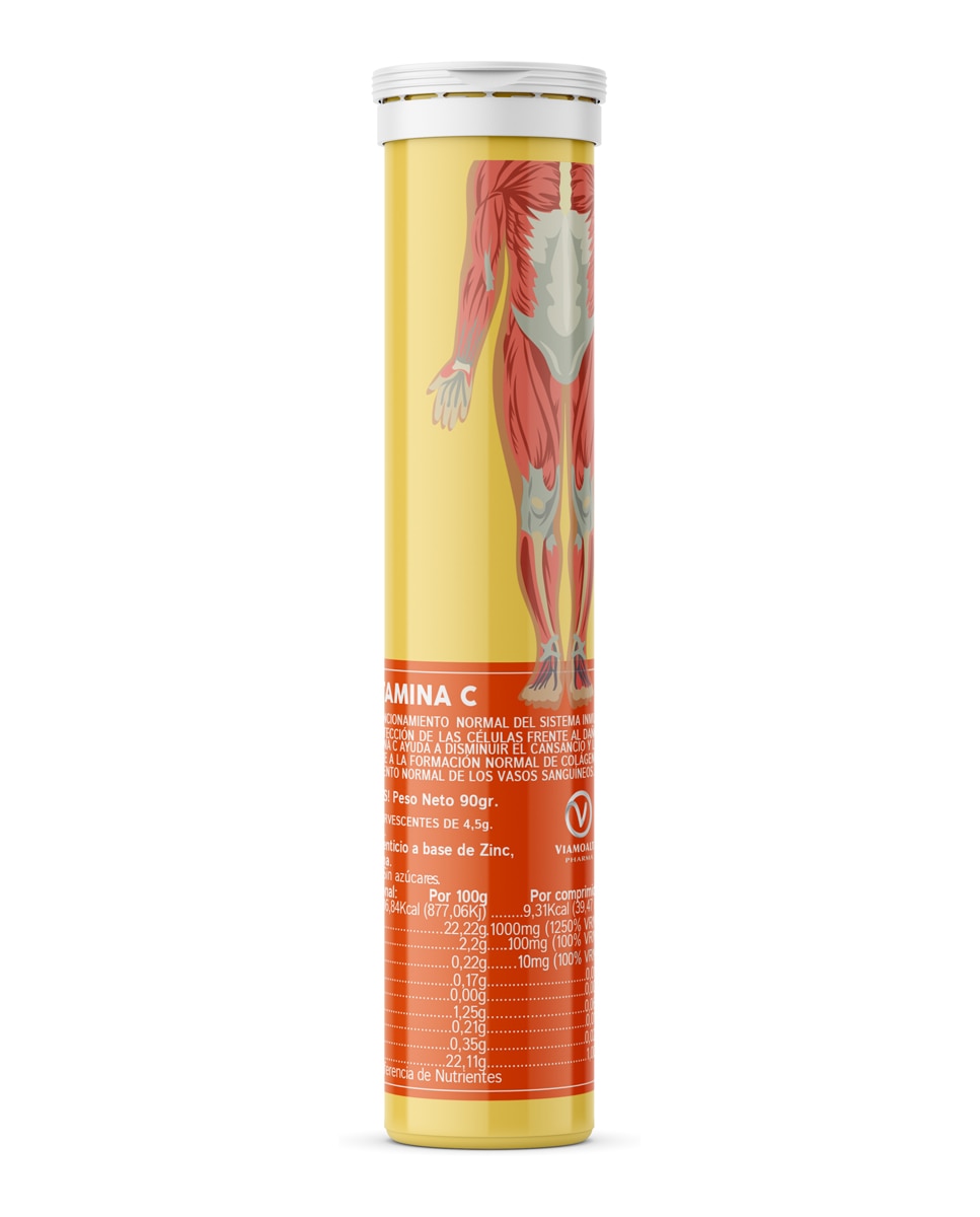 20 Compromidos Efervescentes Vitamina C + Zinc Vitalmyl 4