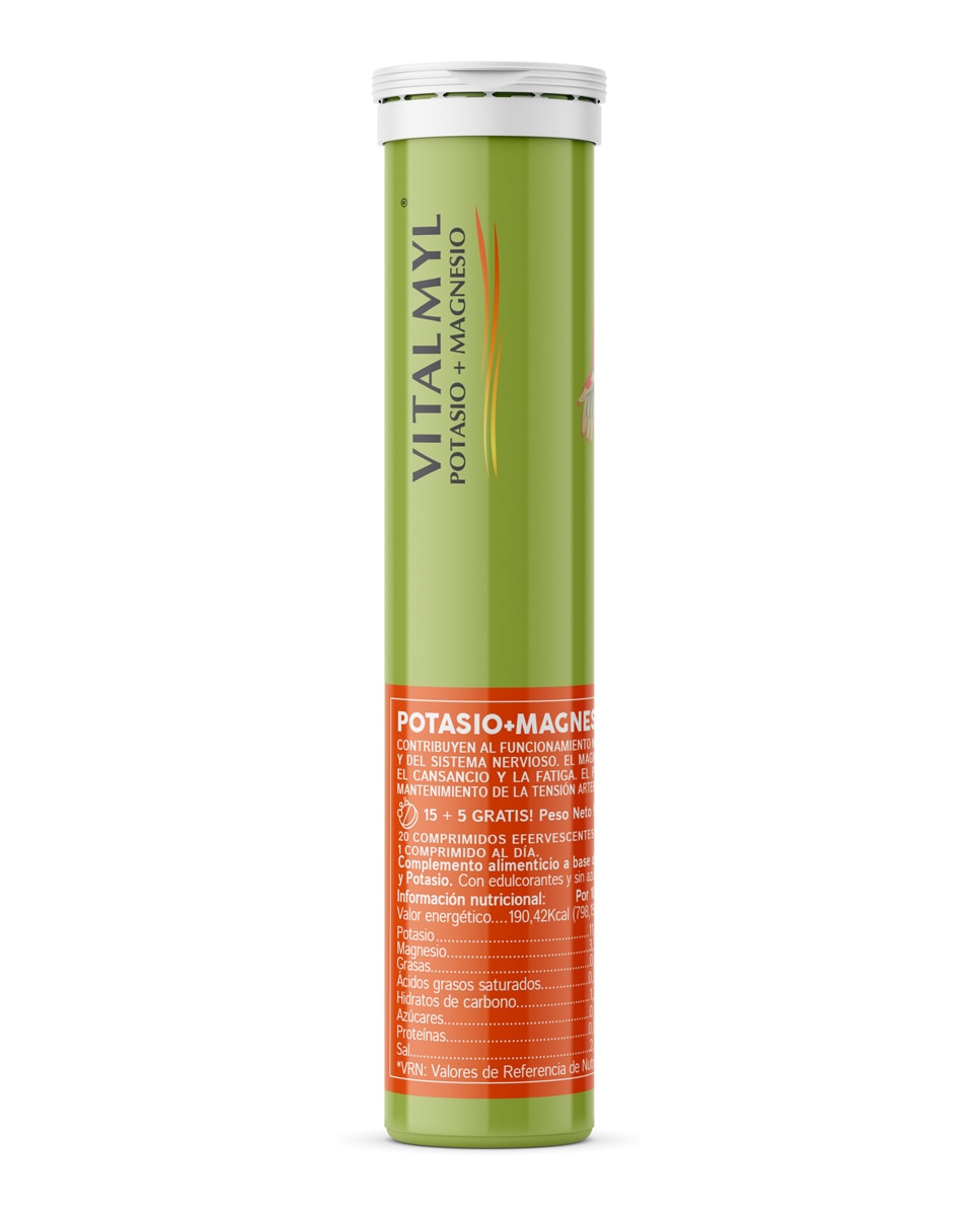 Vitalmyl - 20 comprimidos Potasio + Magnesio Efervescente 20 comprimidos Vitalmyl.