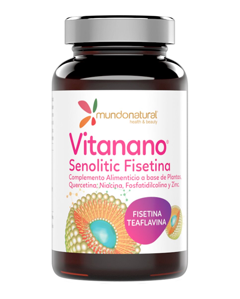 Mundo Natural - Complemento alimenticio Vitanano Senolitic (Fisetina) liposomado 30 cápsulas Mundo Natural.