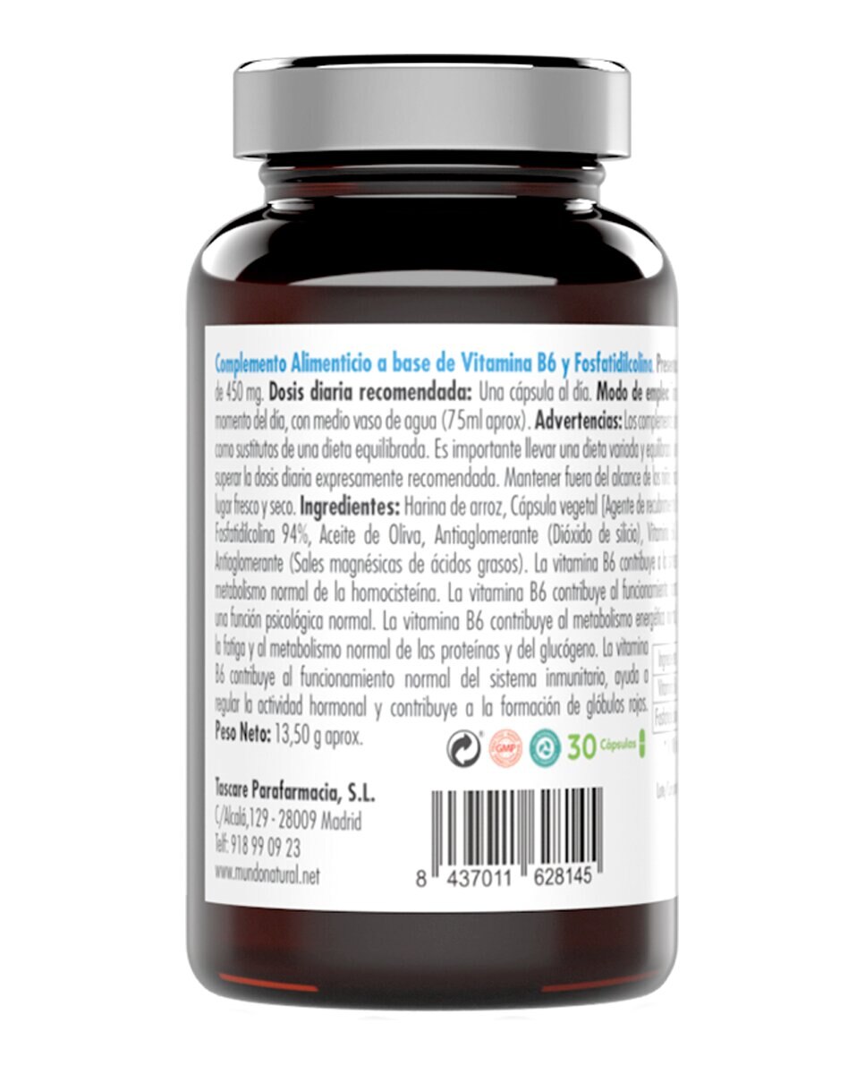 Complemento alimenticio Vitanano Methyl B6 liposomado 30 cápsulas Mundo Natural 2