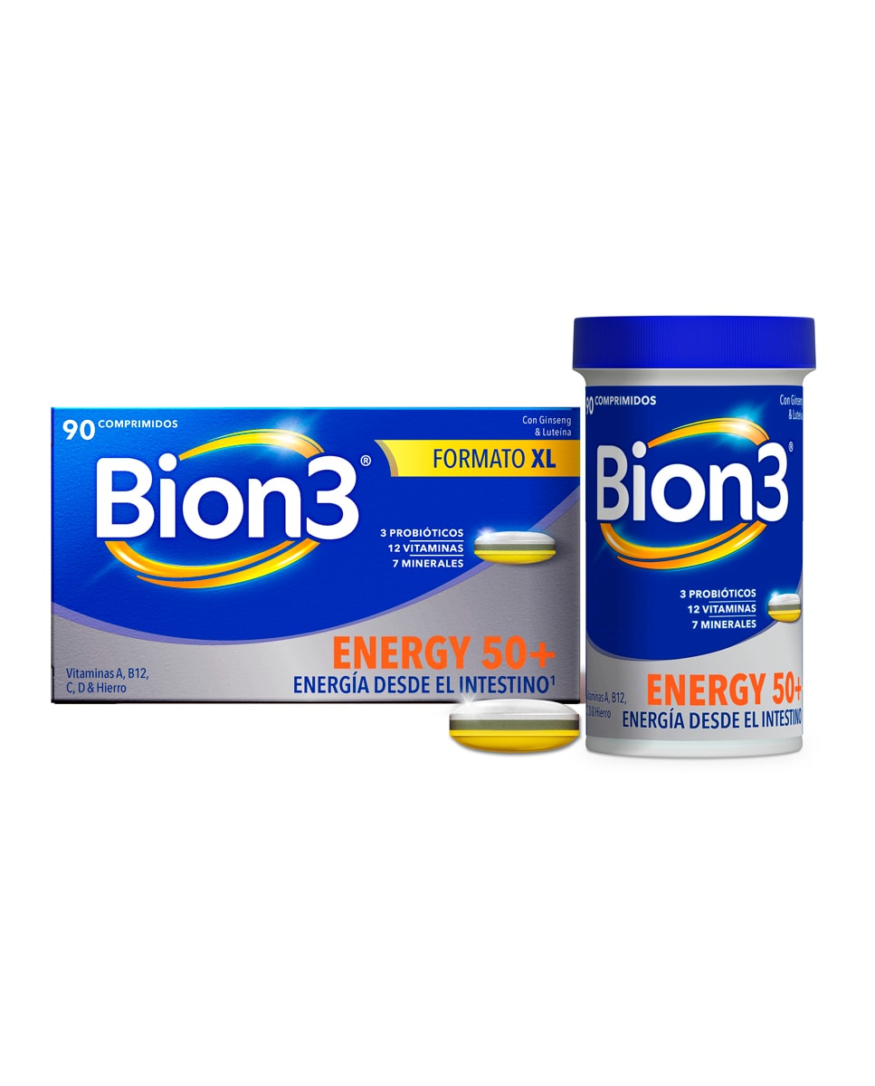Comprimidos Multivitamínicos Con Probióticos Energy 50 + Bion3 2