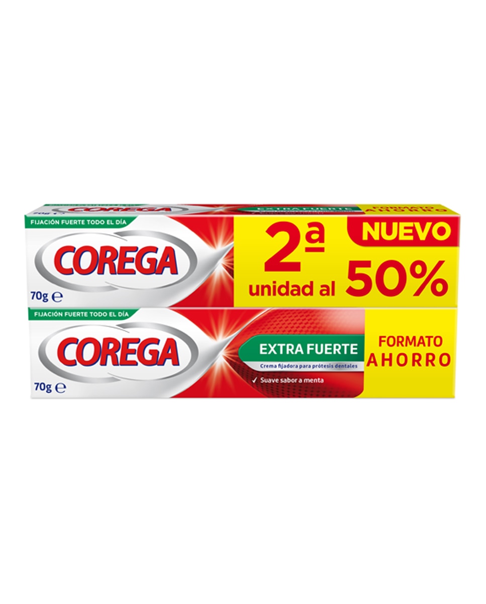 Corega - Duplo Crema Fijadora Extra fuerte 2 x 70g Corega.