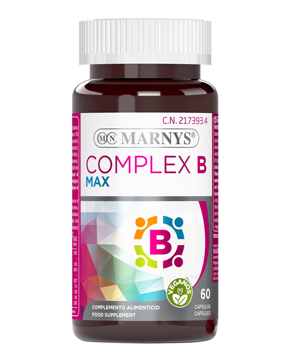 Marnys - 60 Cápsulas Complemento Multivitamínico Del Grupo B Complex B Max Marnys.