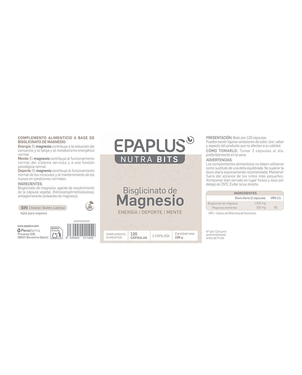 Magnesio Nutrabits Epaplus - 120 Cápsulas 3