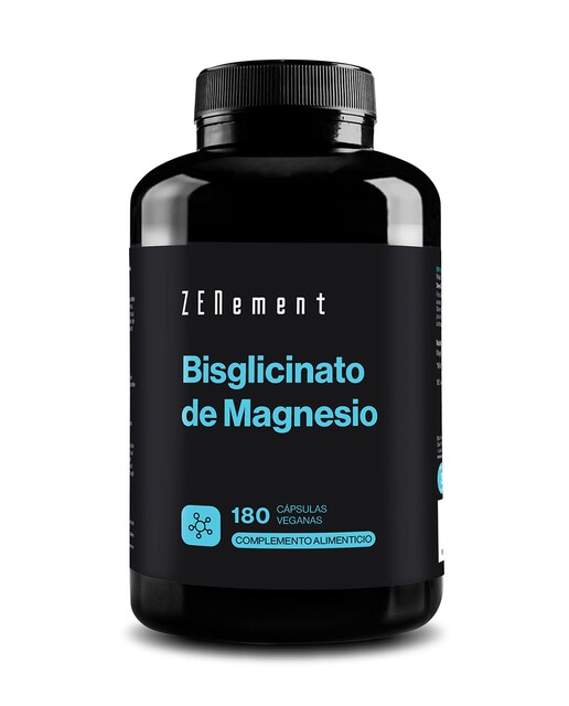 180 Cápsulas Veganas Complemento Alimenticio Bisglicinato de Magnesio Zenement