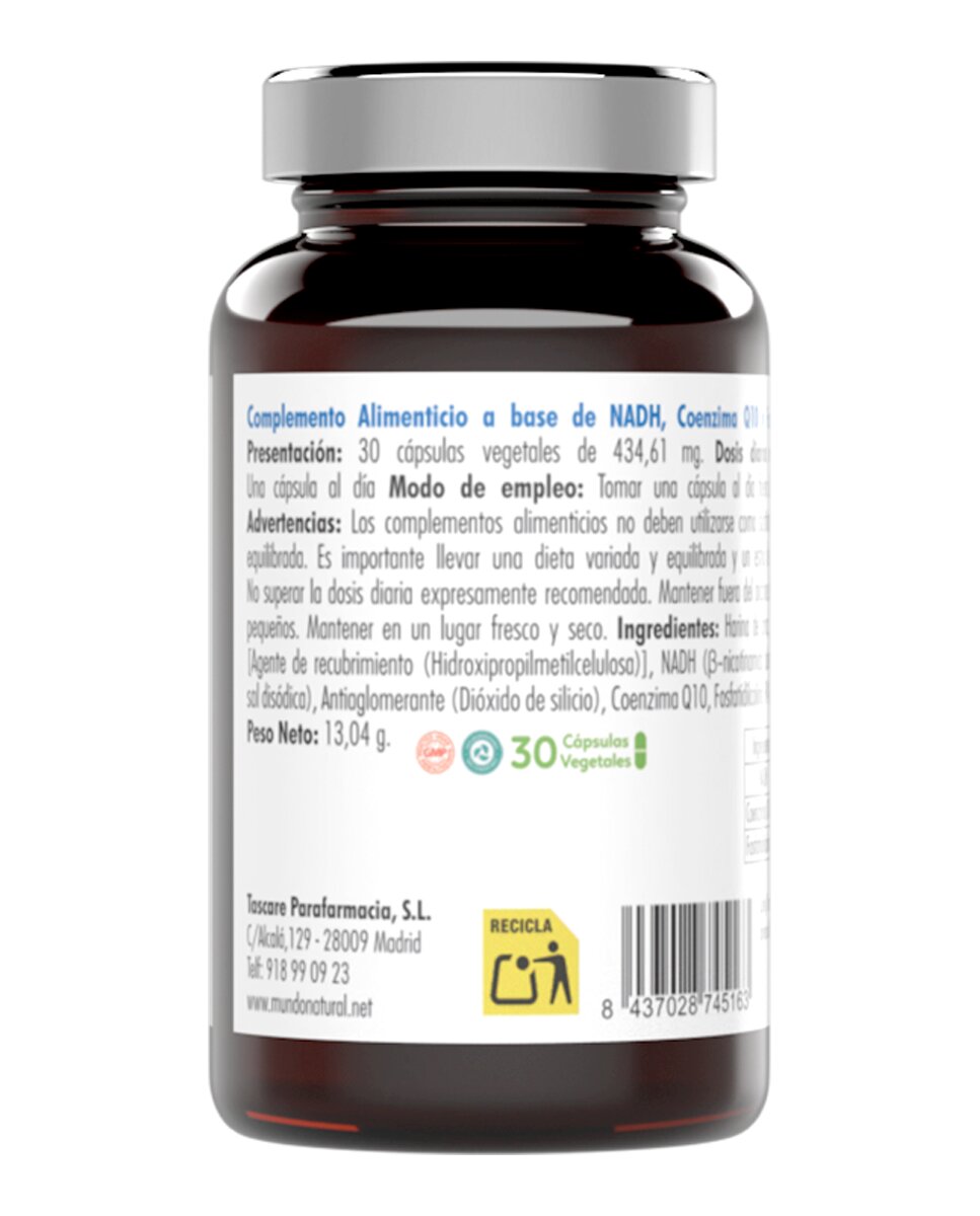 NADH liposomado Mundo Natural - 30 Cápsulas 2