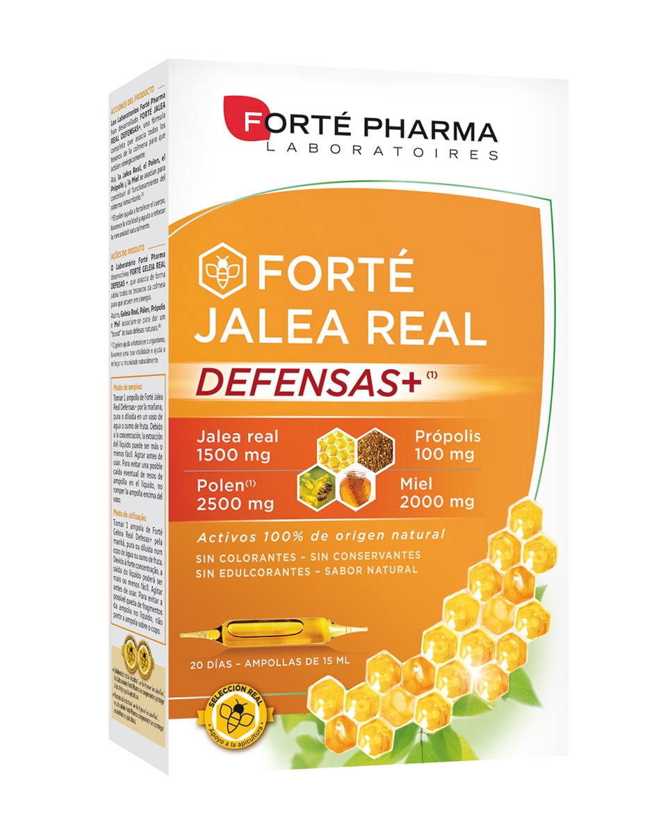 Forté - 20 Ampollas Forté Jalea Real Defensas+ Forté Pharma.